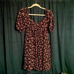 Black purple flower dress, B.Darlin, size 5/6